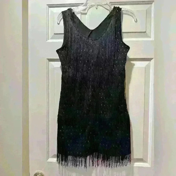 🔥NWT Nash Vegas Fringe Mini Dress Size L - Picture 2 of 6